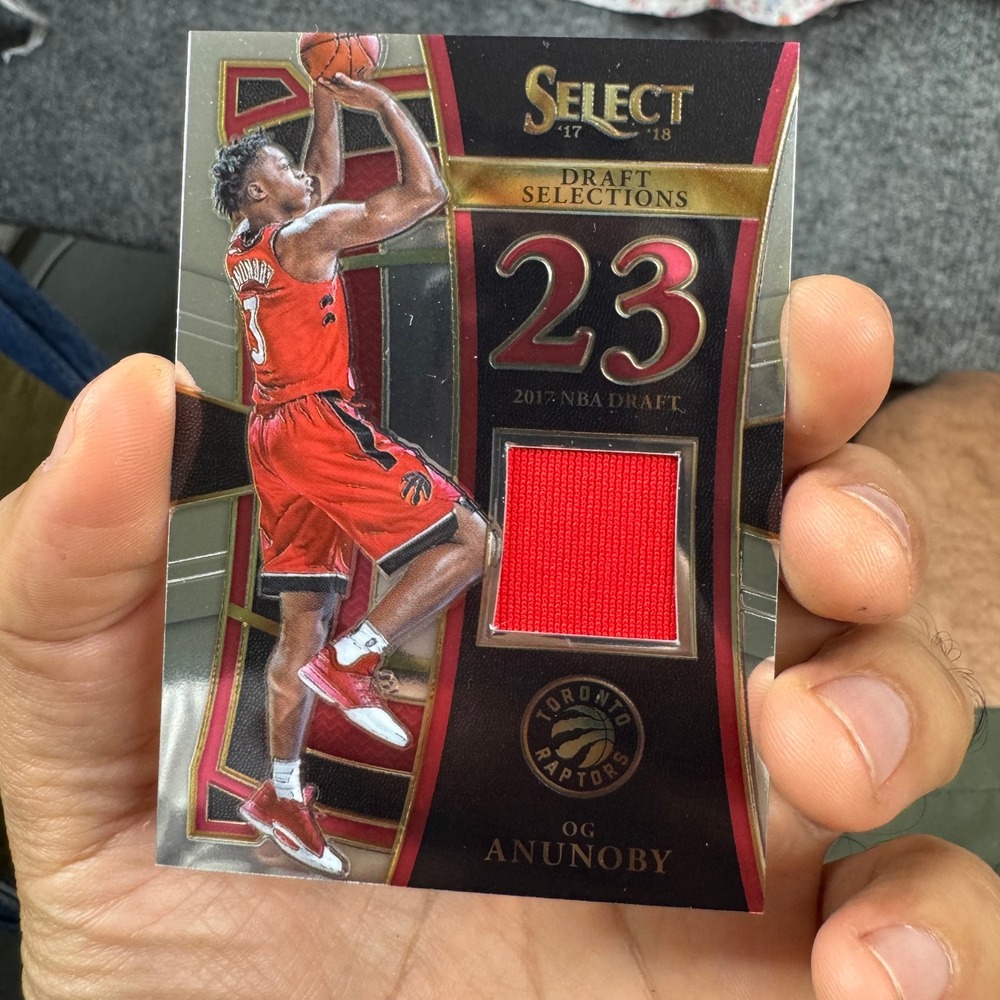 Panini Basketball Card OG Anunoby OS Red Select Draft Selections Jersey Relic